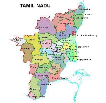 kaart van Chennai, Tamil Nadu