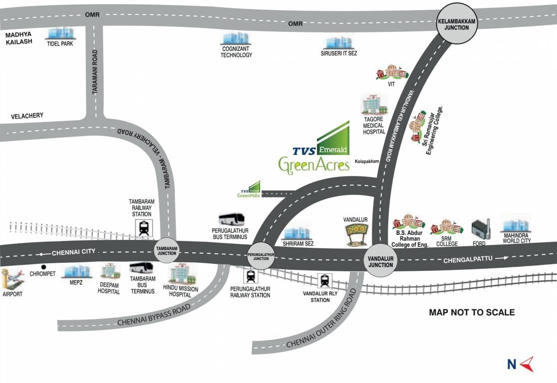 kaart van Chennai Perungalathur