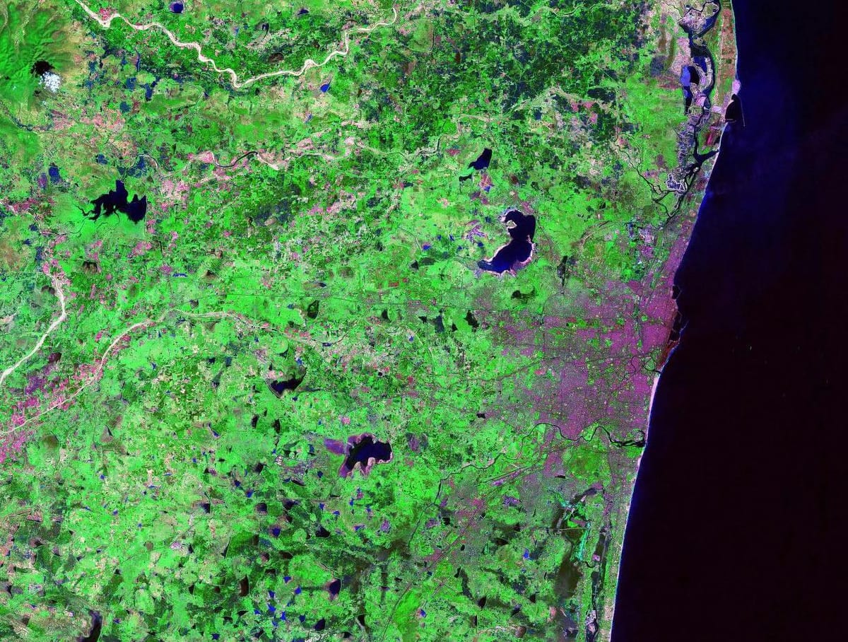 satelliet kaart van Chennai