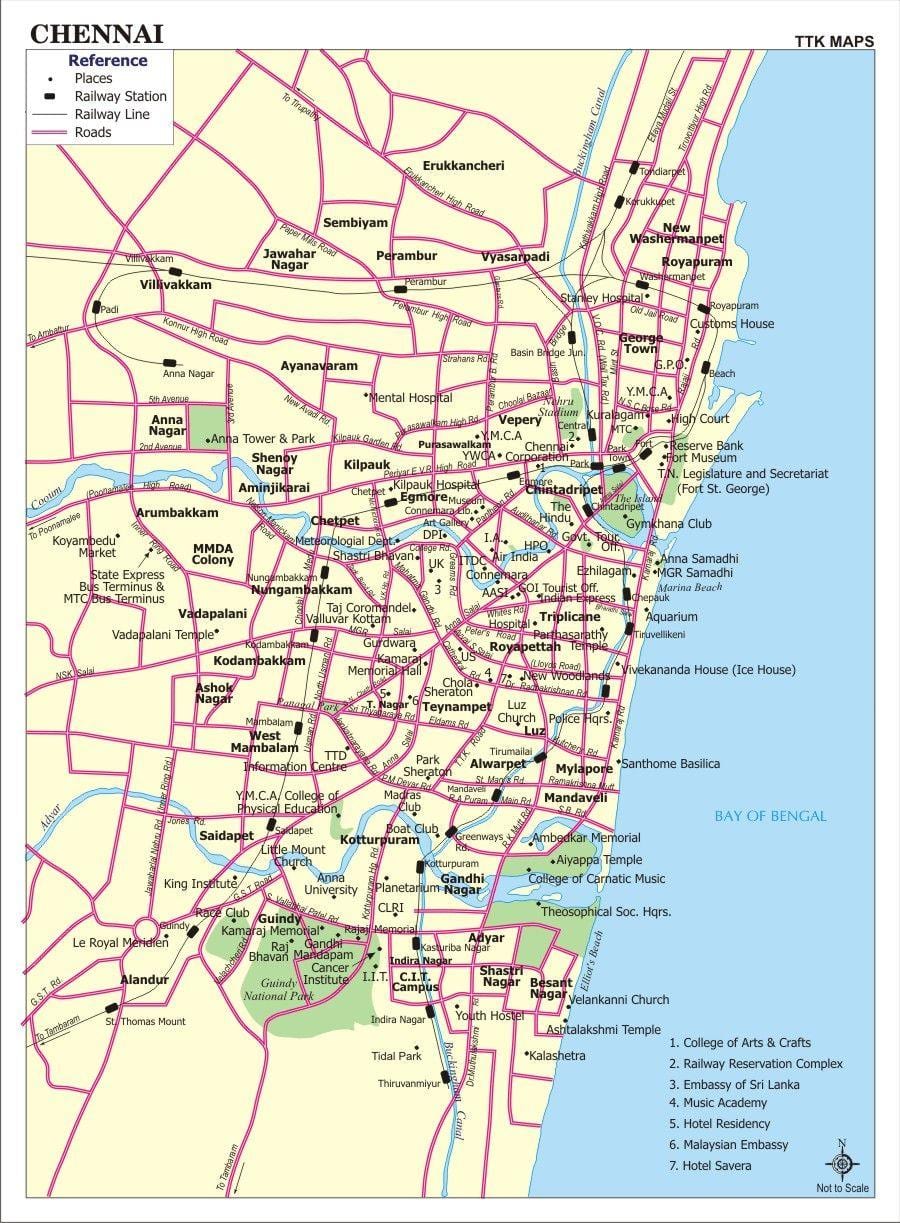 Chennai in kaart