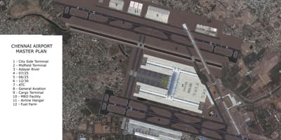 Kaart van Chennai airport