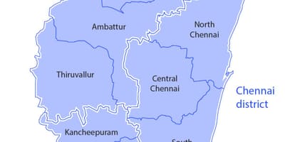Chennai beperken kaart