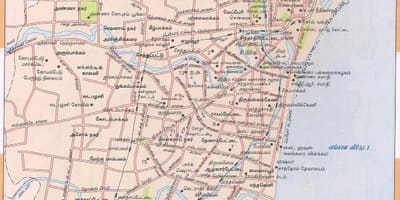 Route kaart van Chennai