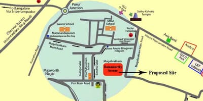 Porur Chennai kaart