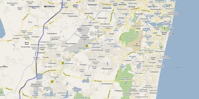 Route kaart Chennai
