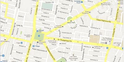 Kaart van Chennai t Nagar