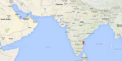Madras in india kaart