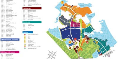 Kaart van Mahindra stad Chennai