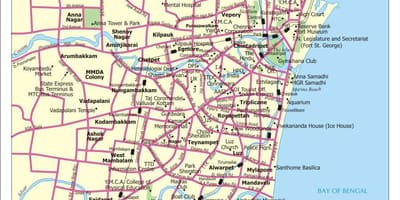 Noord-Madras kaart
