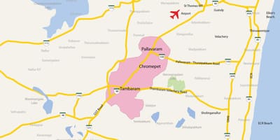 Kaart van Tambaram Chennai